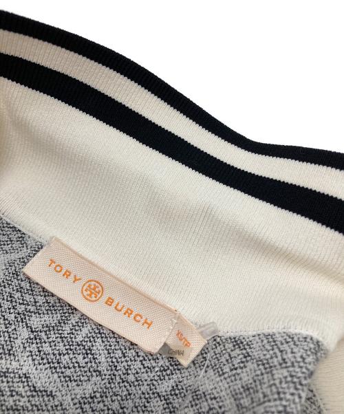 TORY BURCH（トリーバーチ）TORY BURCH (トリーバーチ) GEMINI LINK SWEATER DRESS ホワイト×ブラック サイズ:XSの古着・服飾アイテム