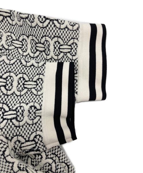TORY BURCH（トリーバーチ）TORY BURCH (トリーバーチ) GEMINI LINK SWEATER DRESS ホワイト×ブラック サイズ:XSの古着・服飾アイテム