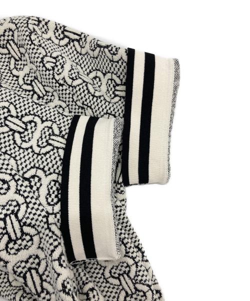 TORY BURCH（トリーバーチ）TORY BURCH (トリーバーチ) GEMINI LINK SWEATER DRESS ホワイト×ブラック サイズ:XSの古着・服飾アイテム