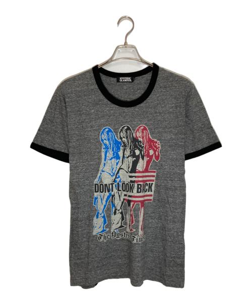 Hysteric Glamour（ヒステリックグラマー）Hysteric Glamour (ヒステリックグラマー) DONT LOOK BACK Tシャツ グレー サイズ:Lの古着・服飾アイテム