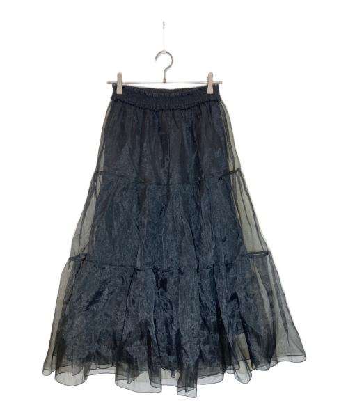 emmi（エミ）emmi (エミ) チュールボリュームシアースカート ブラック サイズ:SIZE 0の古着・服飾アイテム