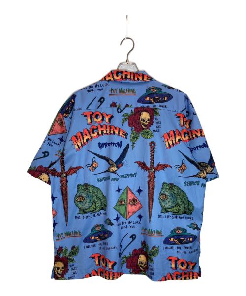 -（-）- (-) Hirotton BIG SHIRTS ブルー サイズ:Lの古着・服飾アイテム