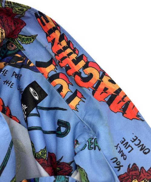 -（-）- (-) Hirotton BIG SHIRTS ブルー サイズ:Lの古着・服飾アイテム