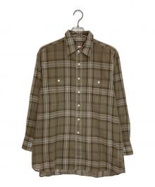 Spick and Span（スピック＆スパン）の古着「コットンボイルチェックシャツ」｜カーキ