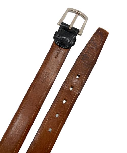 LOEWE（ロエベ）LOEWE (ロエベ) レザーベルト ブラウン×ブラック サイズ:SIZE 50/90の古着・服飾アイテム