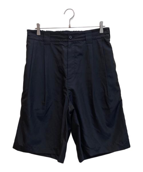everyone（エブリワン）everyone (エブリワン) Two Tuck Nylon Silk Wide Short Pants ブラック サイズ:Lの古着・服飾アイテム