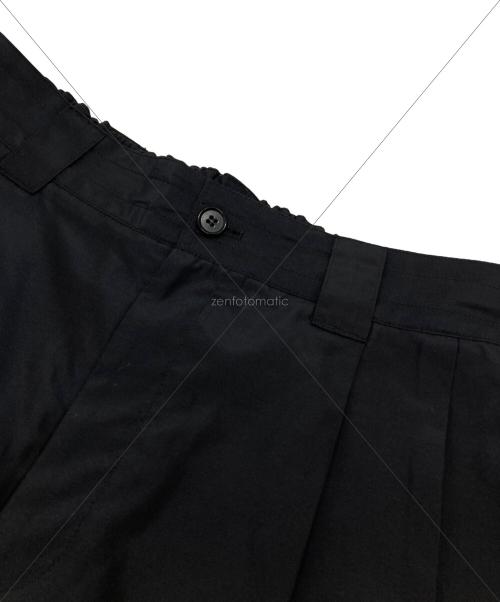 everyone（エブリワン）everyone (エブリワン) Two Tuck Nylon Silk Wide Short Pants ブラック サイズ:Lの古着・服飾アイテム