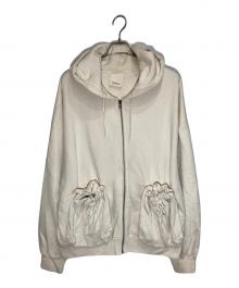 refomed（リフォメッド）の古着「KINCHAKU ZIPUP HOODIE」｜アイボリー