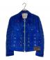 masu（エムエーエスユー）の古着「DIAMOND-CUT LEATHER JACKET」｜ブルー