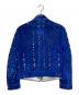 masu (エムエーエスユー) DIAMOND-CUT LEATHER JACKET ブルー サイズ:SIZE 46：50000円