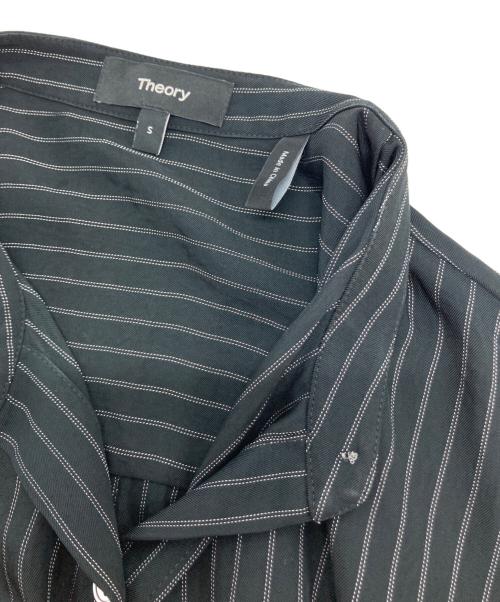 theory（セオリー）theory (セオリー) 2WAYラップワンピース Washed Stripe ネイビー サイズ:Sの古着・服飾アイテム