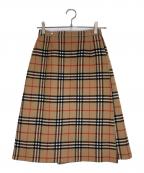 Burberry'sバーバリーズ）の古着「リバーシブルノバチェックウールスカート」｜ブラウン