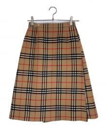 Burberry's（バーバリーズ）の古着「リバーシブルノバチェックウールスカート」｜ブラウン