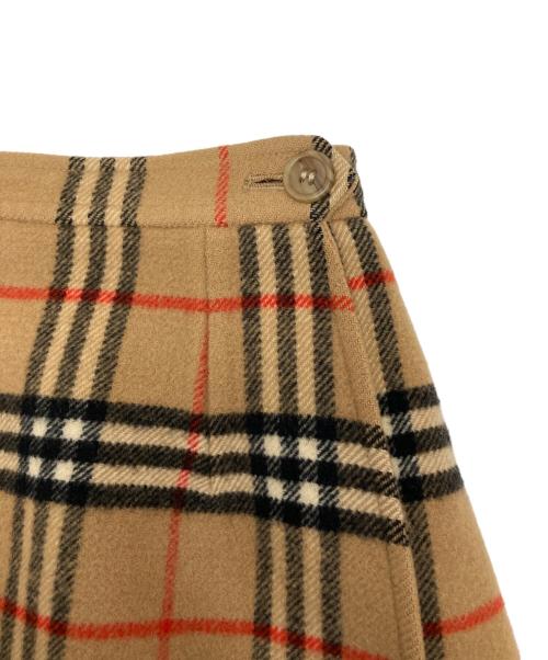 Burberry's（バーバリーズ）Burberry's (バーバリーズ) リバーシブルノバチェックウールスカート ブラウン サイズ:-の古着・服飾アイテム