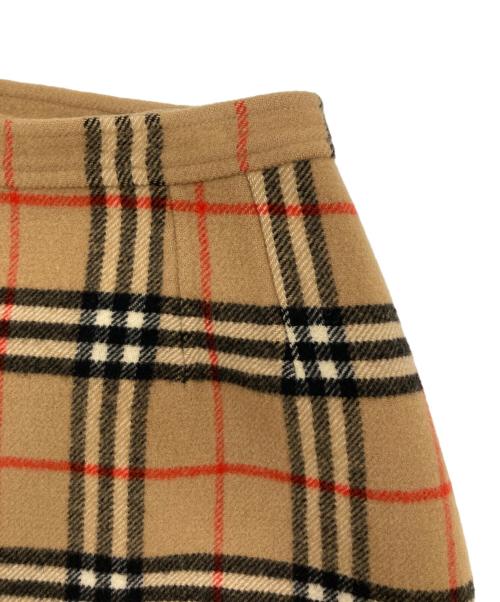 Burberry's（バーバリーズ）Burberry's (バーバリーズ) リバーシブルノバチェックウールスカート ブラウン サイズ:-の古着・服飾アイテム