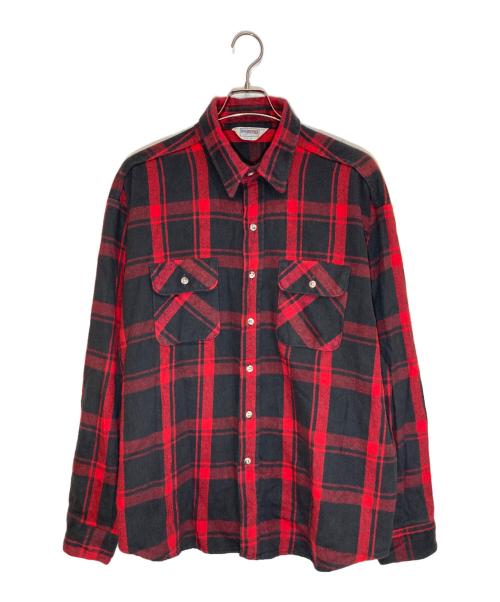 FIVE BROTHER（ファイブブラザー）FIVE BROTHER (ファイブブラザー) チェックネルシャツ レッド×ブラック サイズ:SIZE 2XLの古着・服飾アイテム