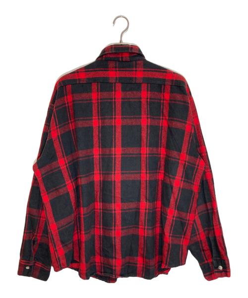 FIVE BROTHER（ファイブブラザー）FIVE BROTHER (ファイブブラザー) チェックネルシャツ レッド×ブラック サイズ:SIZE 2XLの古着・服飾アイテム