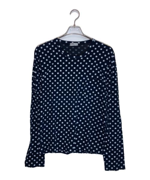 DIOR HOMME（ディオール オム）Dior Homme (ディオール オム) 星柄長袖カットソー ネイビー サイズ:SIZE Lの古着・服飾アイテム