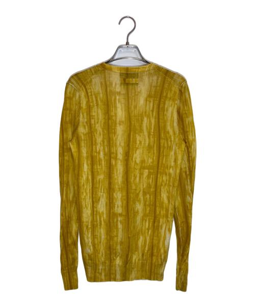 DOLCE & GABBANA（ドルチェ＆ガッバーナ）DOLCE & GABBANA (ドルチェ＆ガッバーナ) シルクVネックカーディガン イエロー サイズ:36の古着・服飾アイテム