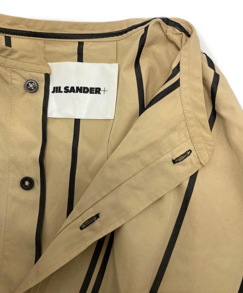 JIL SANDER+（ジルサンダープラス）JIL SANDER+ (ジルサンダープラス) ストライプシャツワンピース ベージュ サイズ:36の古着・服飾アイテム
