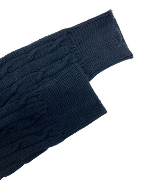 POLO RALPH LAUREN（ポロ・ラルフローレン）POLO RALPH LAUREN (ポロ・ラルフローレン) コットンケーブルニットカーディガン ネイビー サイズ:Sの古着・服飾アイテム