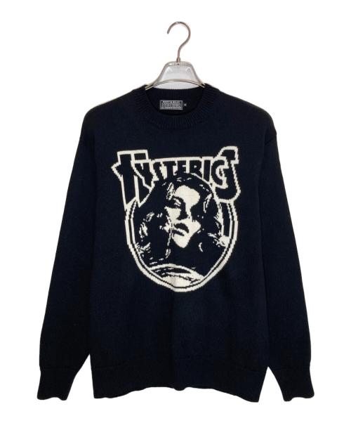 Hysteric Glamour（ヒステリックグラマー）Hysteric Glamour (ヒステリックグラマー) ENDLESS ROCK編込 セーター ブラック サイズ:Ⅿの古着・服飾アイテム