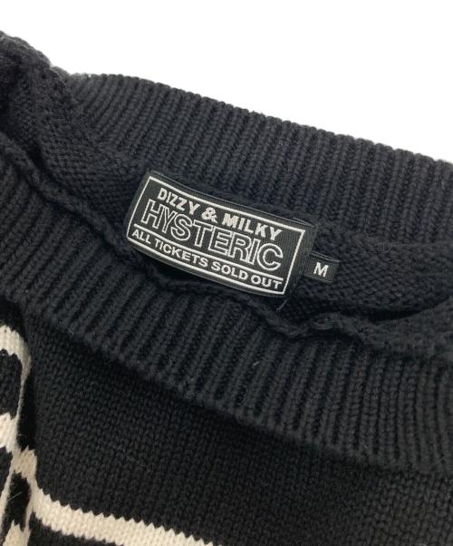 Hysteric Glamour（ヒステリックグラマー）Hysteric Glamour (ヒステリックグラマー) ENDLESS ROCK編込 セーター ブラック サイズ:Ⅿの古着・服飾アイテム