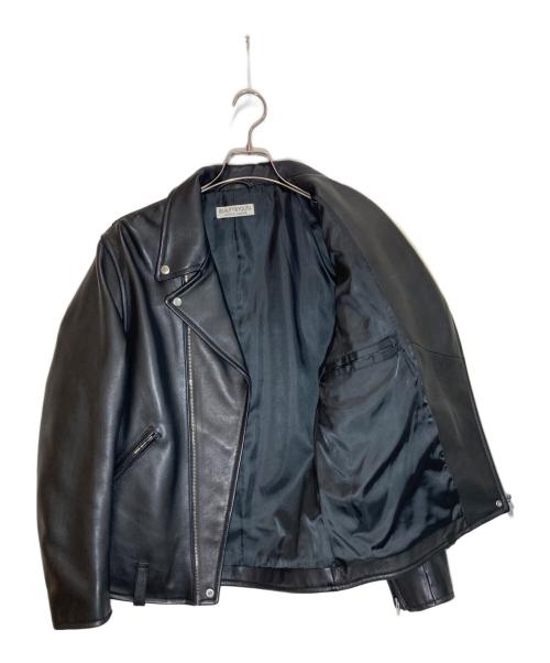 BEAUTY&YOUTH UNITED ARROWS（ビューティーアンドユースユナイテッドアローズ）BEAUTY&YOUTH UNITED ARROWS (ビューティーアンドユースユナイテッドアローズ) シープレザーダブルライダースジャケット ブラック サイズ:Lの古着・服飾アイテム