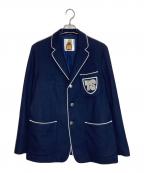 A BATHING APE×TERIYAKIBOYSアベイシングエイプ×）の古着「ワッペンテーラードジャケット」｜ネイビー