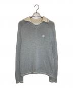SATURセター）の古着「Lausanne V-Neck Collar Knit」｜ブルー