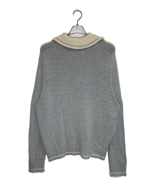 SATUR（セター）SATUR (セター) Lausanne V-Neck Collar Knit ブルー サイズ:SIZE Freeの古着・服飾アイテム