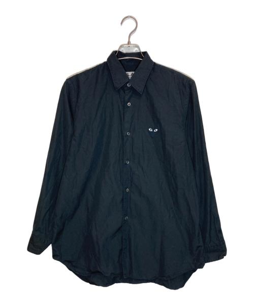 PLAY COMME des GARCONS（プレイコムデギャルソン）PLAY COMME des GARCONS (プレイコムデギャルソン) ハートロゴワッペンシャツ ブラック サイズ:Ⅿの古着・服飾アイテム