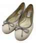 JIMMY CHOO（ジミーチュウ）の古着「パイピングリボンバレエシューズ」｜アイボリー