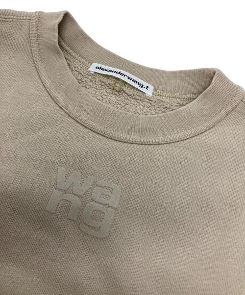 ALEXANDER WANG（アレキサンダー・ワン）ALEXANDER WANG (アレキサンダー・ワン) Logo Crewneck Swaetshirt ベージュ サイズ:Sの古着・服飾アイテム