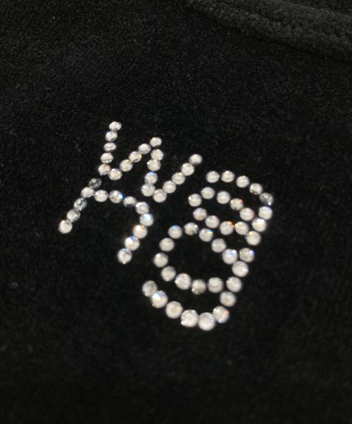 ALEXANDER WANG（アレキサンダー・ワン）ALEXANDER WANG (アレキサンダー・ワン) ラインストーンロゴベロアスウェット ブラック サイズ:XSの古着・服飾アイテム
