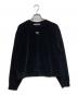 ALEXANDER WANG（アレキサンダー・ワン）の古着「ラインストーンロゴベロアスウェット」｜ブラック