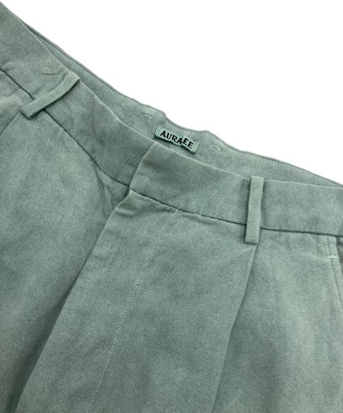 AURALEE（オーラリー）AURALEE (オーラリー) WASHI DUCK CANVAS SLACKS フェーデッドグリーン サイズ:3の古着・服飾アイテム