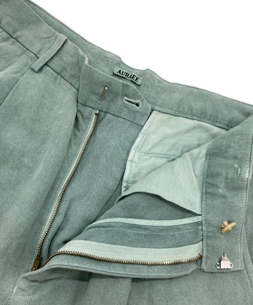 AURALEE（オーラリー）AURALEE (オーラリー) WASHI DUCK CANVAS SLACKS フェーデッドグリーン サイズ:3の古着・服飾アイテム