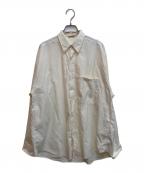 AURALEEオーラリー）の古着「WASHED FINX TWILL BIG SHIRTS」｜アイボリー