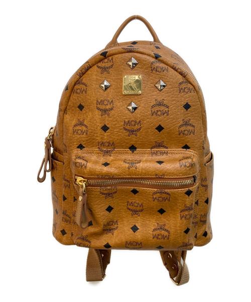 MCM（エムシーエム）MCM (エムシーエム) スタッズリュック ブラウンの古着・服飾アイテム
