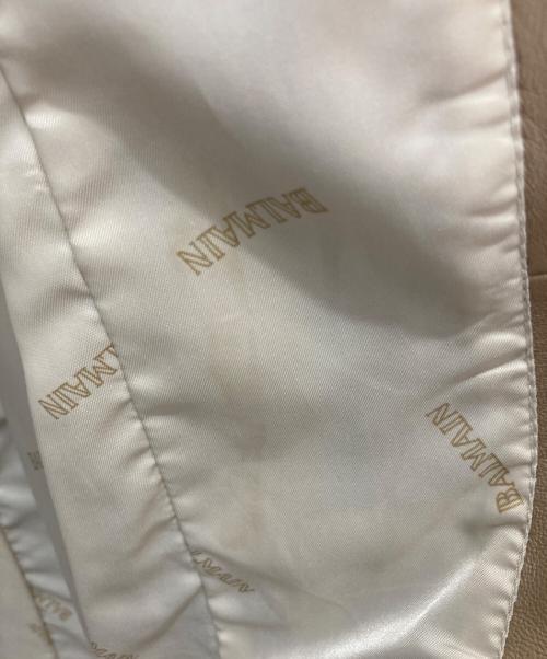BALMAIN（バルマン）BALMAIN (バルマン) フォックスファー付ラムレザーコート ベージュ サイズ:SIZE 13の古着・服飾アイテム