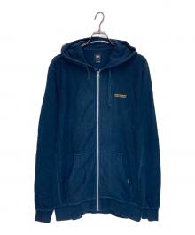 stussy（ステューシー）の古着「ロゴ刺繍ジップパーカー」｜ネイビー