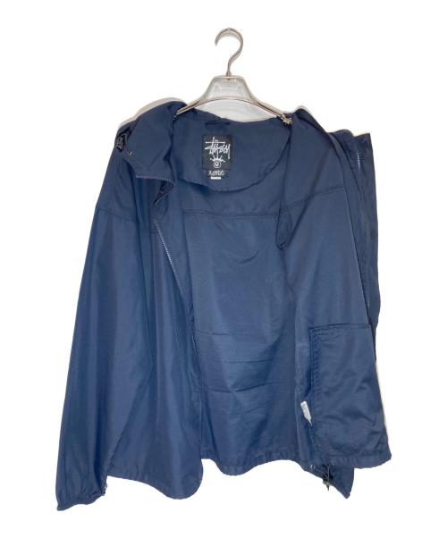 stussy（ステューシー）stussy (ステューシー) ナイロンフーデッドジャケット ネイビー サイズ:XLの古着・服飾アイテム