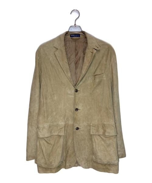 POLO RALPH LAUREN（ポロ・ラルフローレン）POLO RALPH LAUREN (ポロ・ラルフローレン) スウェードレザーテーラードジャケット ベージュ サイズ:SIZE 40Rの古着・服飾アイテム