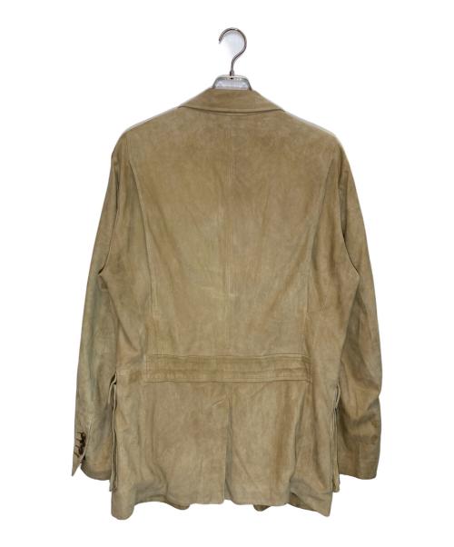 POLO RALPH LAUREN（ポロ・ラルフローレン）POLO RALPH LAUREN (ポロ・ラルフローレン) スウェードレザーテーラードジャケット ベージュ サイズ:SIZE 40Rの古着・服飾アイテム