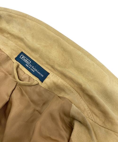 POLO RALPH LAUREN（ポロ・ラルフローレン）POLO RALPH LAUREN (ポロ・ラルフローレン) スウェードレザーテーラードジャケット ベージュ サイズ:SIZE 40Rの古着・服飾アイテム