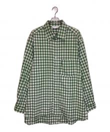 ANCELLM（アンセルム）の古着「C/R CHECK OVER SHIRT」｜グリーン×ベージュ