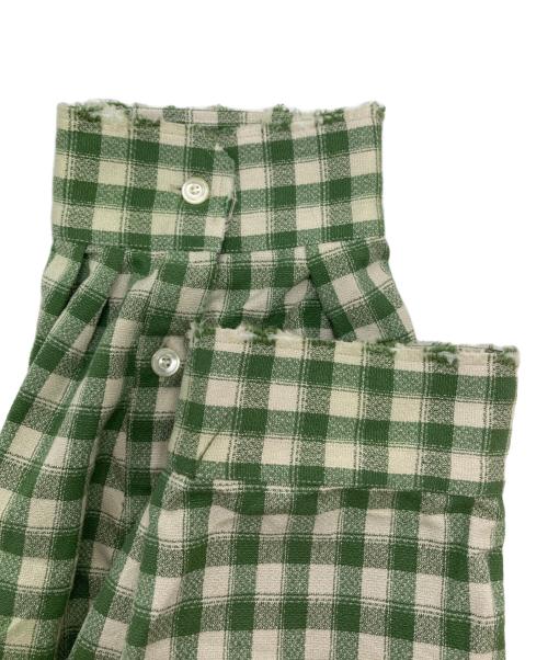 ANCELLM（アンセルム）ANCELLM (アンセルム) C/R CHECK OVER SHIRT グリーン×ベージュ サイズ:2の古着・服飾アイテム