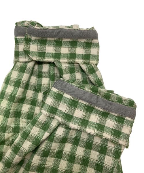 ANCELLM（アンセルム）ANCELLM (アンセルム) C/R CHECK OVER SHIRT グリーン×ベージュ サイズ:2の古着・服飾アイテム