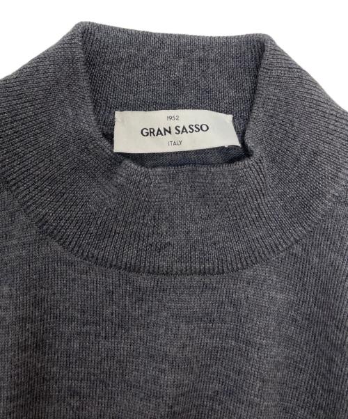 GRAN SASSO（グランサッソ）GRAN SASSO (グランサッソ) 12ゲージウールソリッドモックネックニット グレー サイズ:46の古着・服飾アイテム